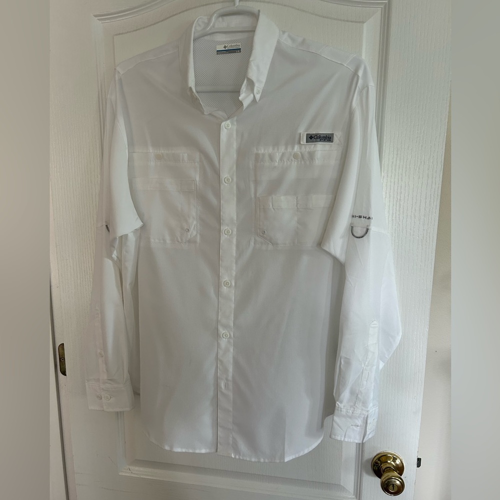 Men’s Columbia Omni-Shade White Shirt..Size Large